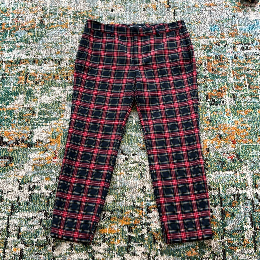 NWOT ZARA Woman Plaid Pants, Size 8